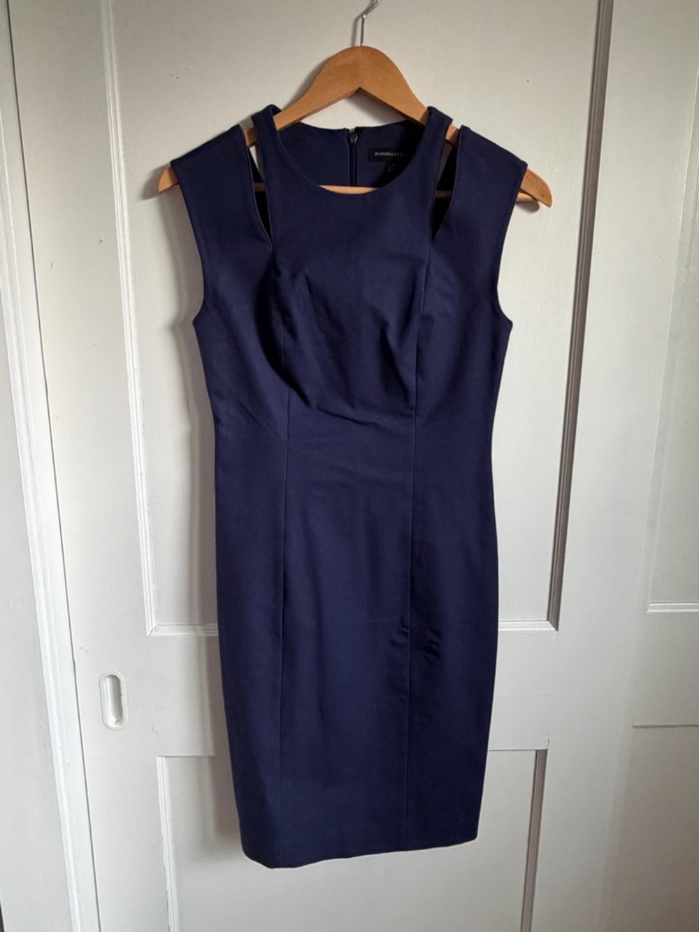 Banana Republic Navy Cutout Sheath Dress